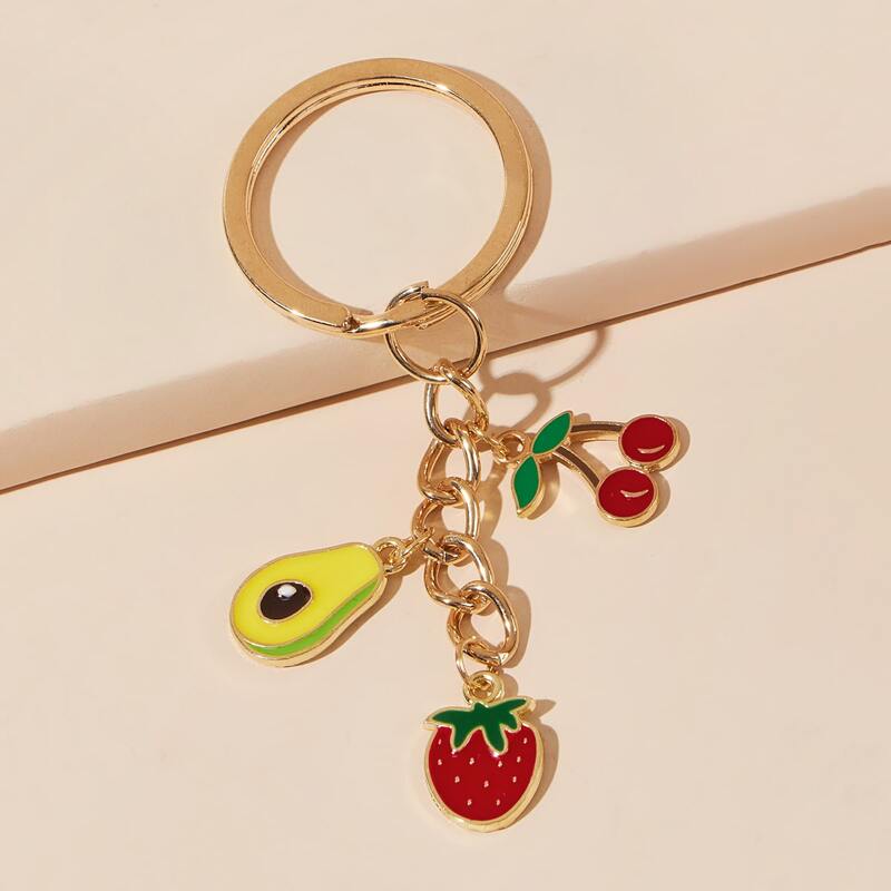 

1pc Fruit Charm Keychain, Multicolor