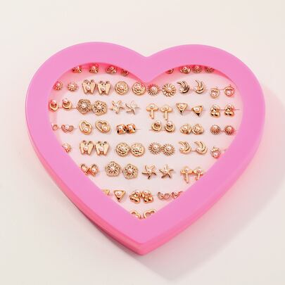 36對隨機款式混搭耳環套裝，適用於女孩