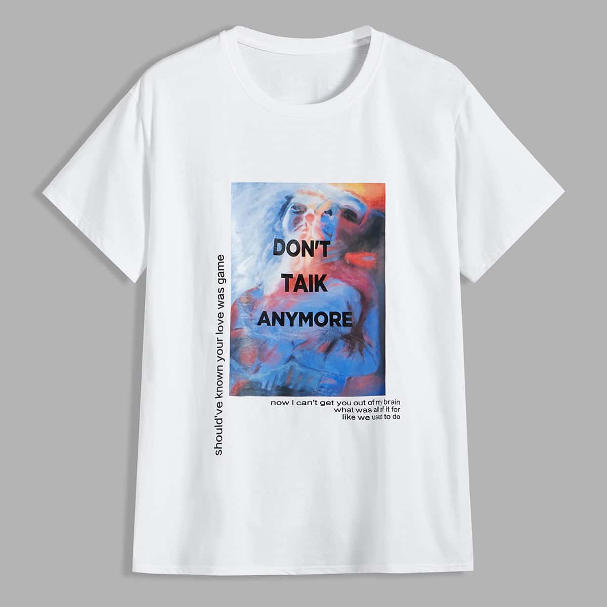 

Guys Slogan Graphic Round Neck Tee, White