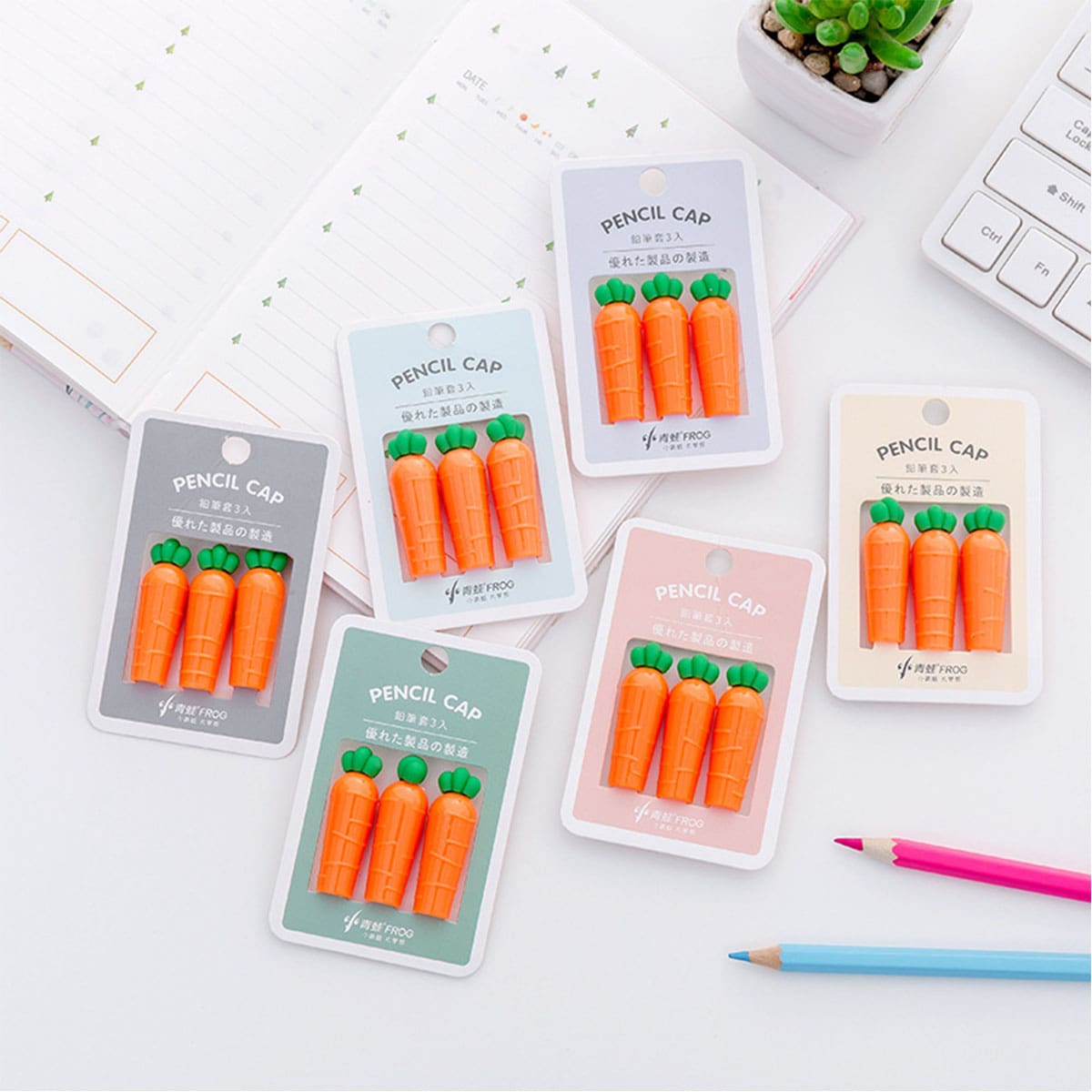 

3pcs Cartoon Design Pencil Cap