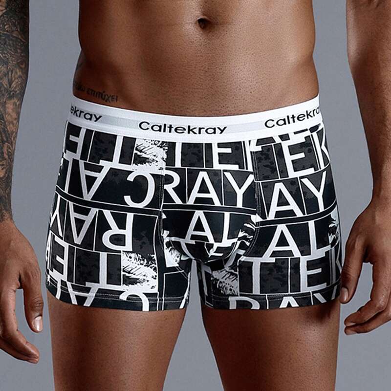 

Guys Letter Tape Trim Boxer Brief, Black