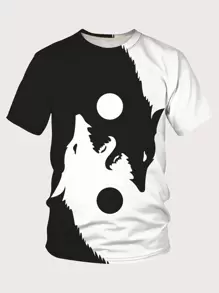 Manfinity LEGND Men Two Tone Animal Print Tee