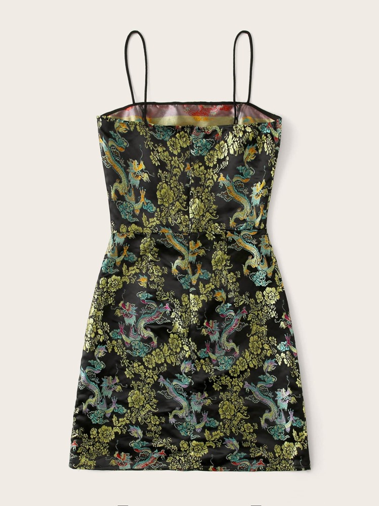 dragon satin dress RPLIFE Chinese Cute Dragon Head Satin Slip Dress, Sexy V Neck Satin Cami  Sleep Dress, S-XXL at Amazon Women's Clothing store