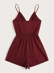 SHEIN Mono slip de cuello cruzado - Burdeos - Ver 2