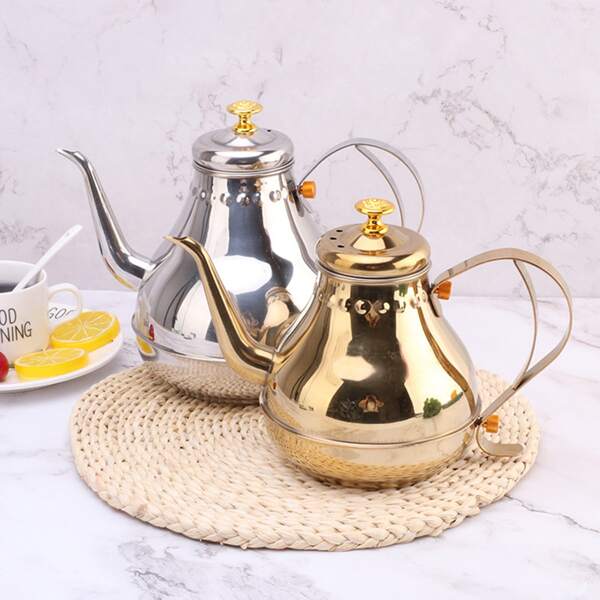 

1pc Stainless Steel Vintage Kettle, Multicolor