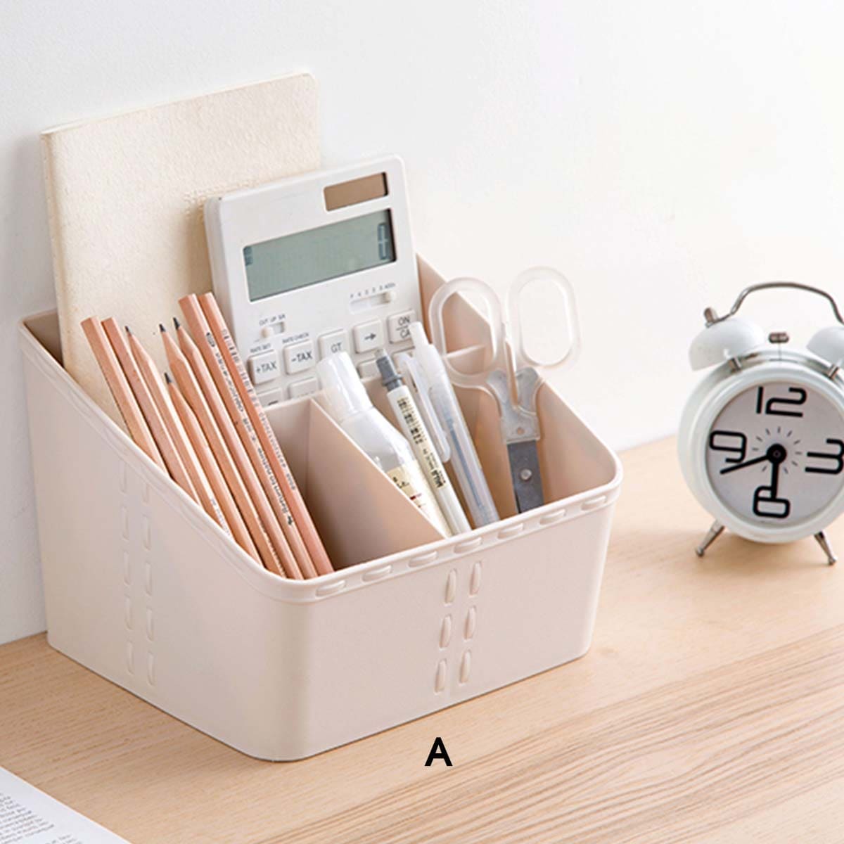 

1pc 3 Grid Cosmetic Storage Box, Multicolor