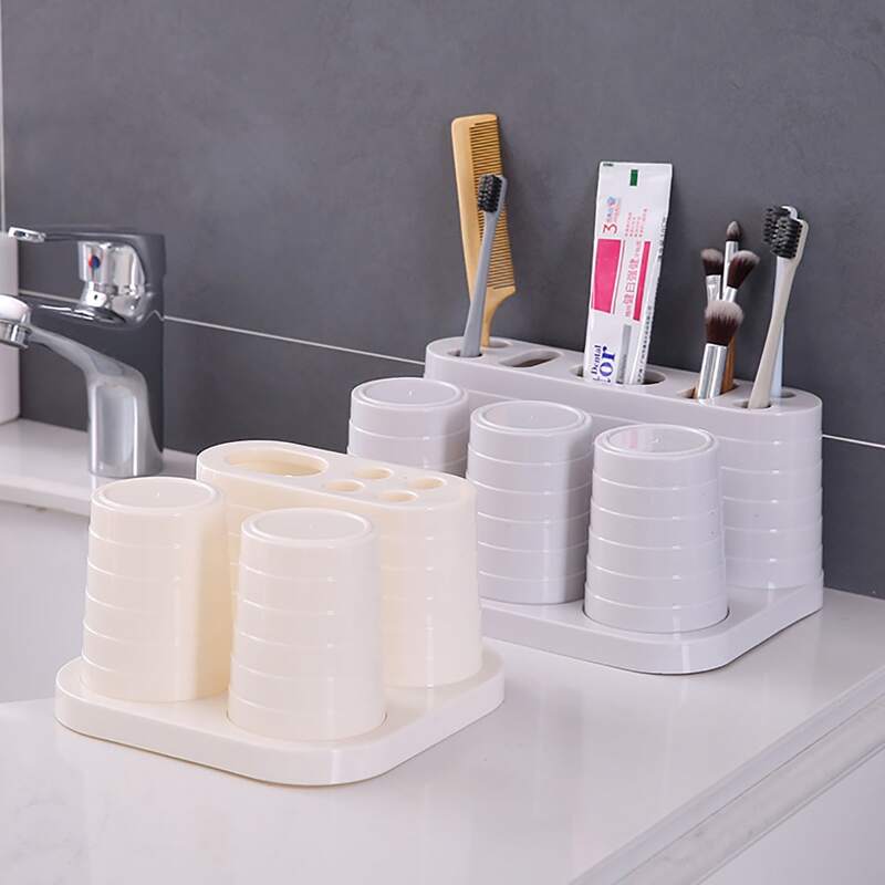 

1pc Toothbrush & Toothpaste Storage Holder, Multicolor