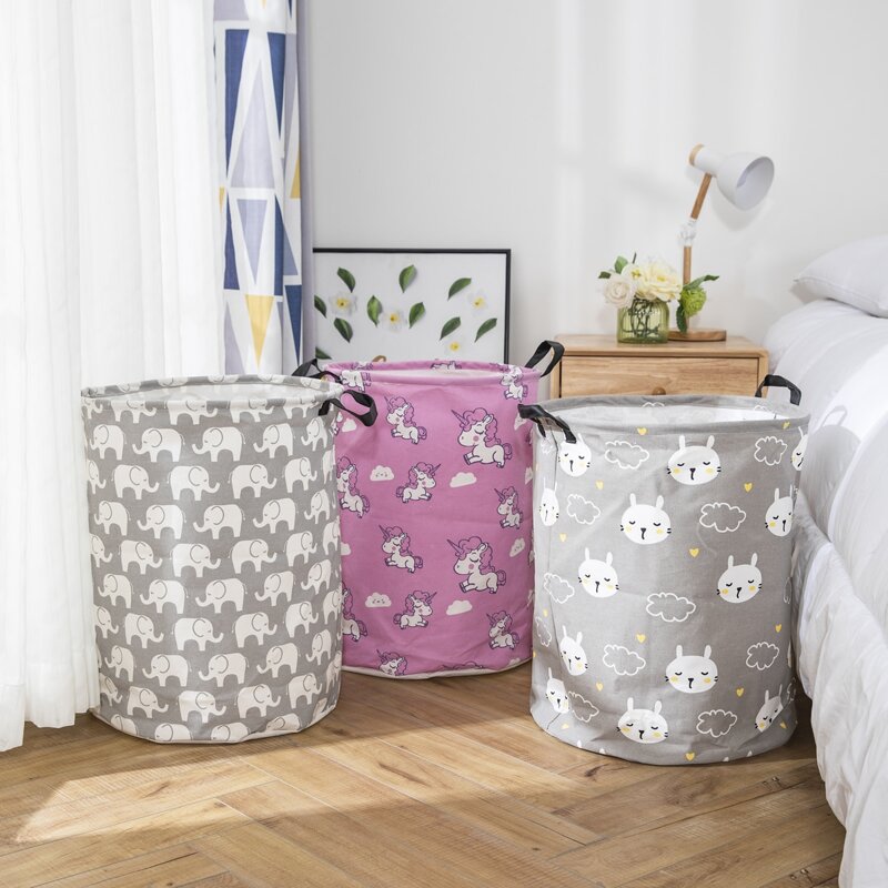 

1pc Cartoon Print Storage Basket, Multicolor