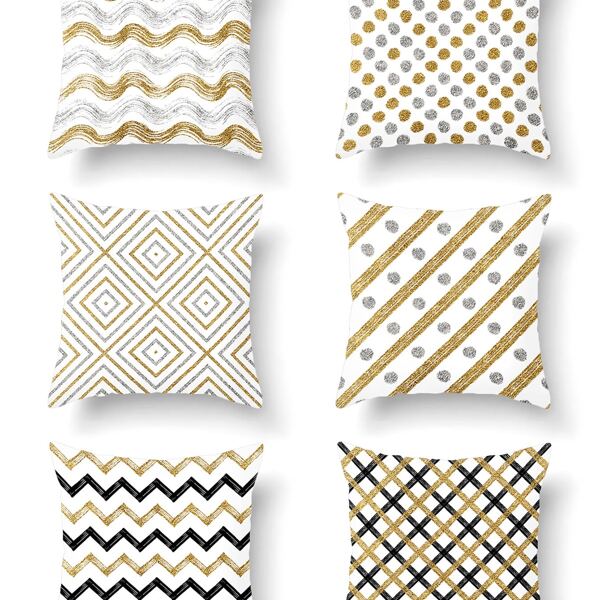 

1pc Geometric Pattern Cushion Cover Without Filler, Multicolor
