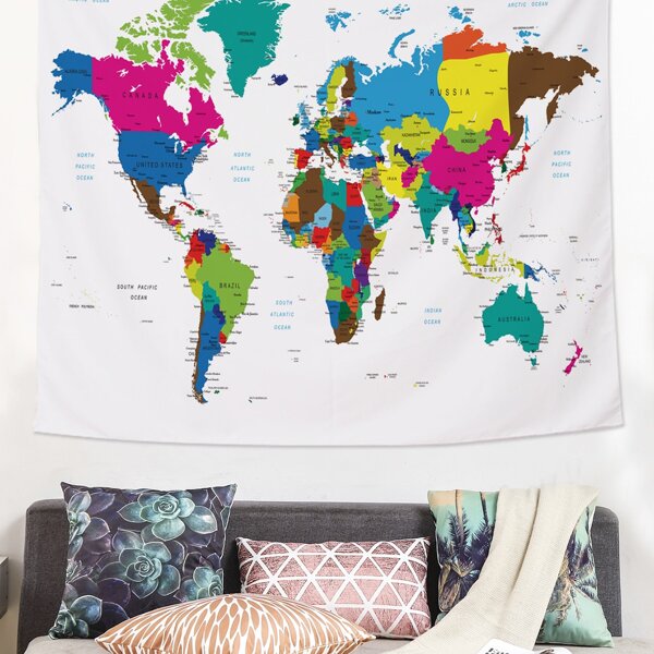 

Map Print Tapestry