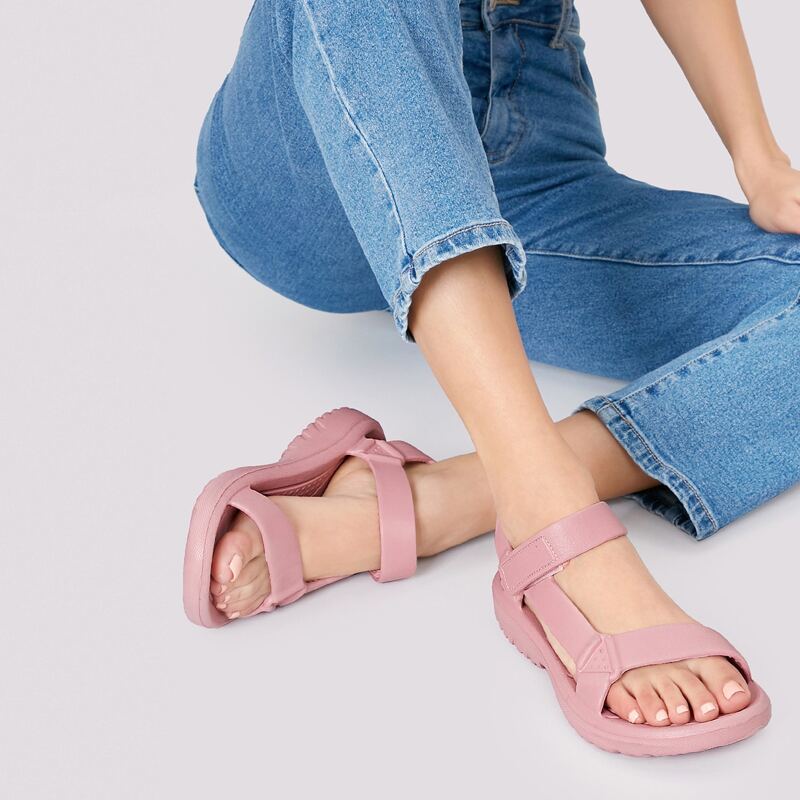 

Velcro Ankle Chunky Sole Universal Sandals, Pink