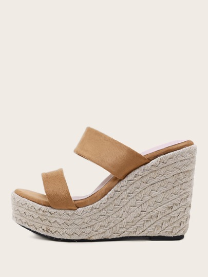 Double Strap Espadrille Wedges