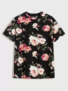 GENTILAND Men Floral Print Tee - Multicolor - View 1