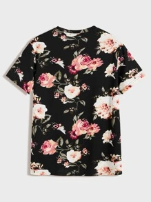 GENTILAND Men Floral Print Tee - Multicolor - View 2