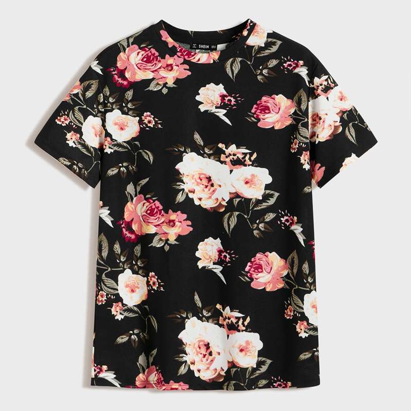 

Guys Floral Print Tee, Multicolor