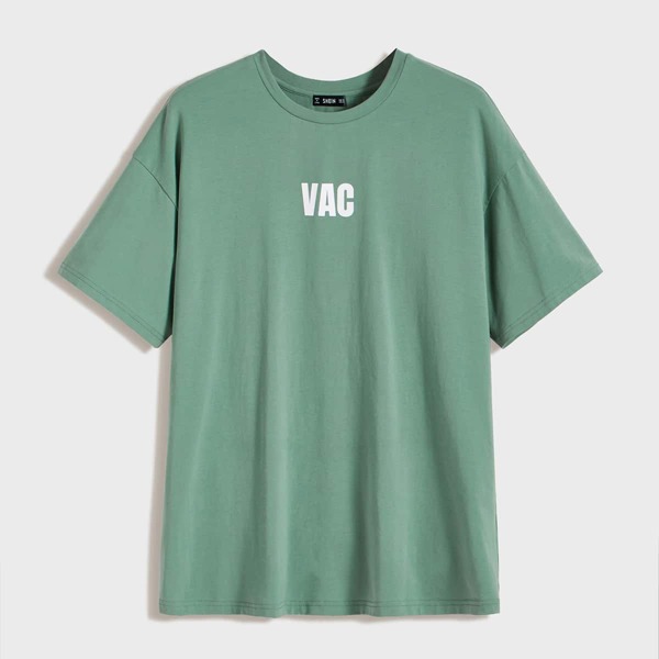 

Men Letter Graphic Tee, Green