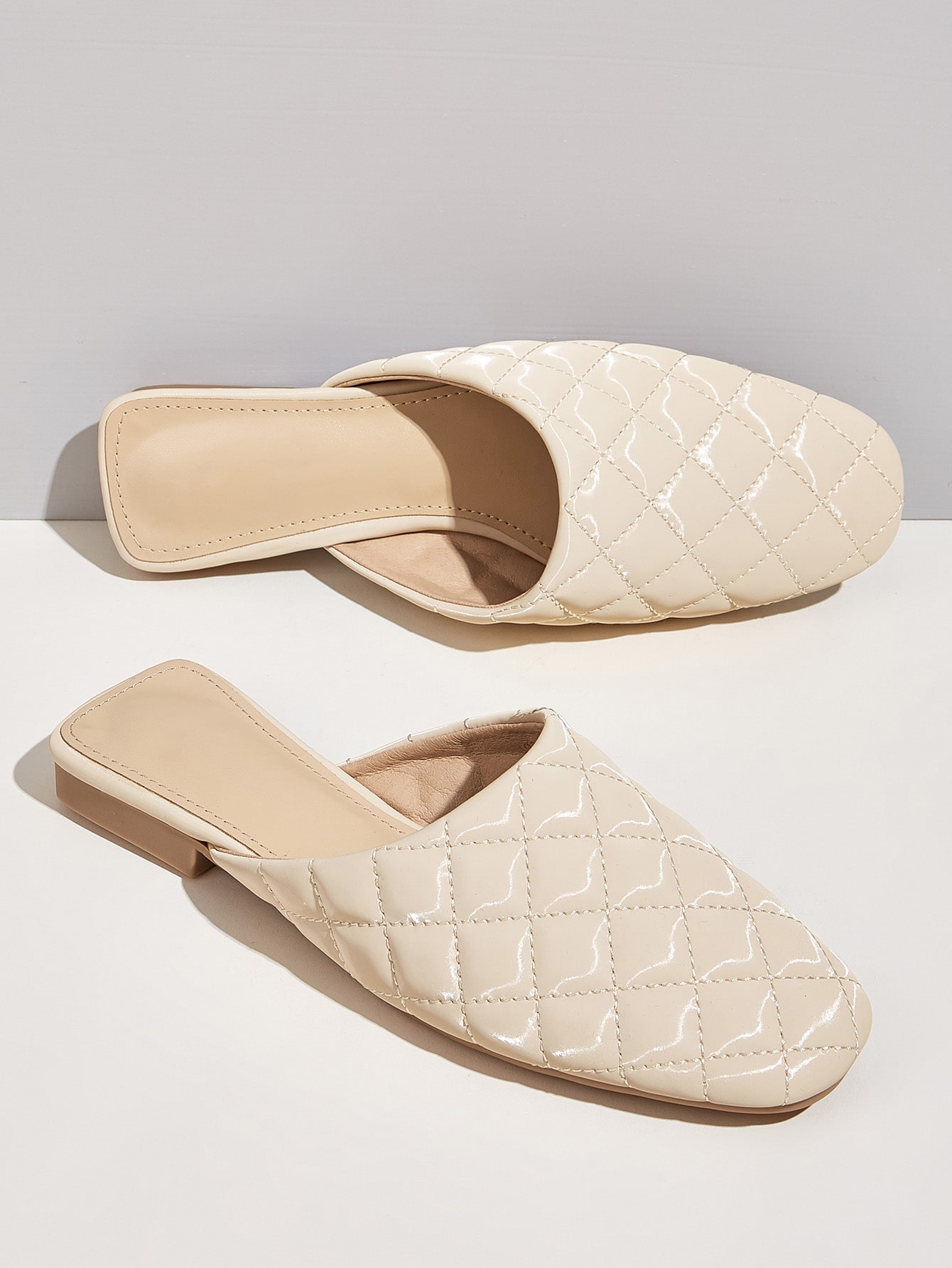 quilted mules flat