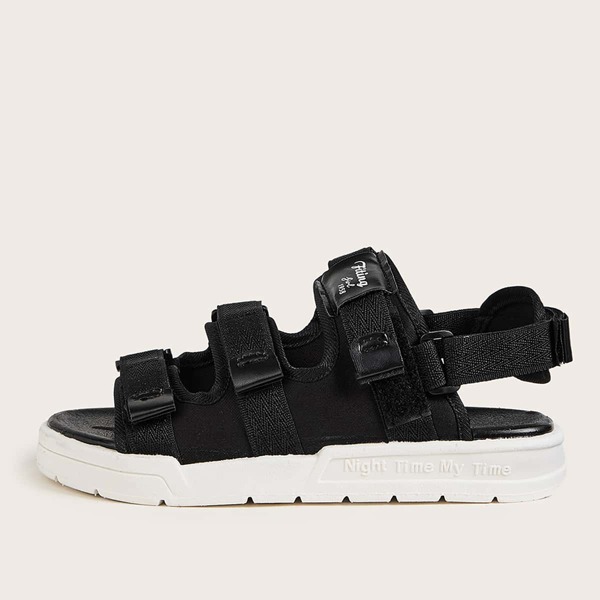 

Velcro Strap Sandals, Black