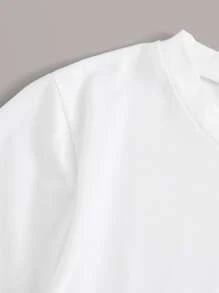 素色t恤和前紐扣腰帶半身裙 - 彩色 - 查看 5