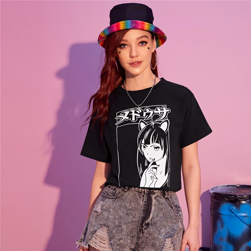 

Figure Graphic Black Tee