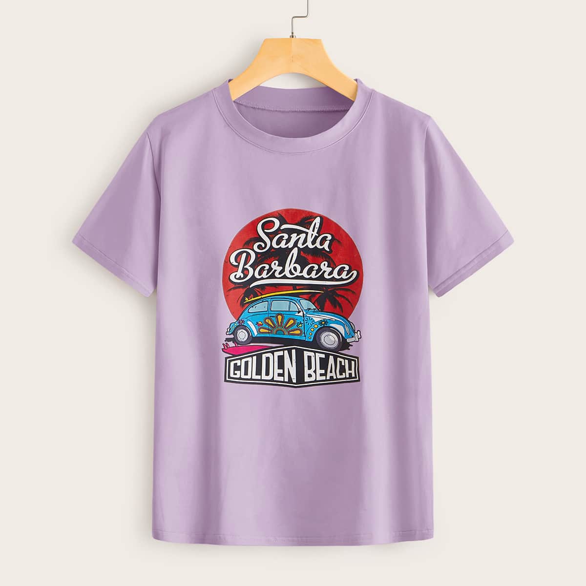 

Car Graphic Purple Tee