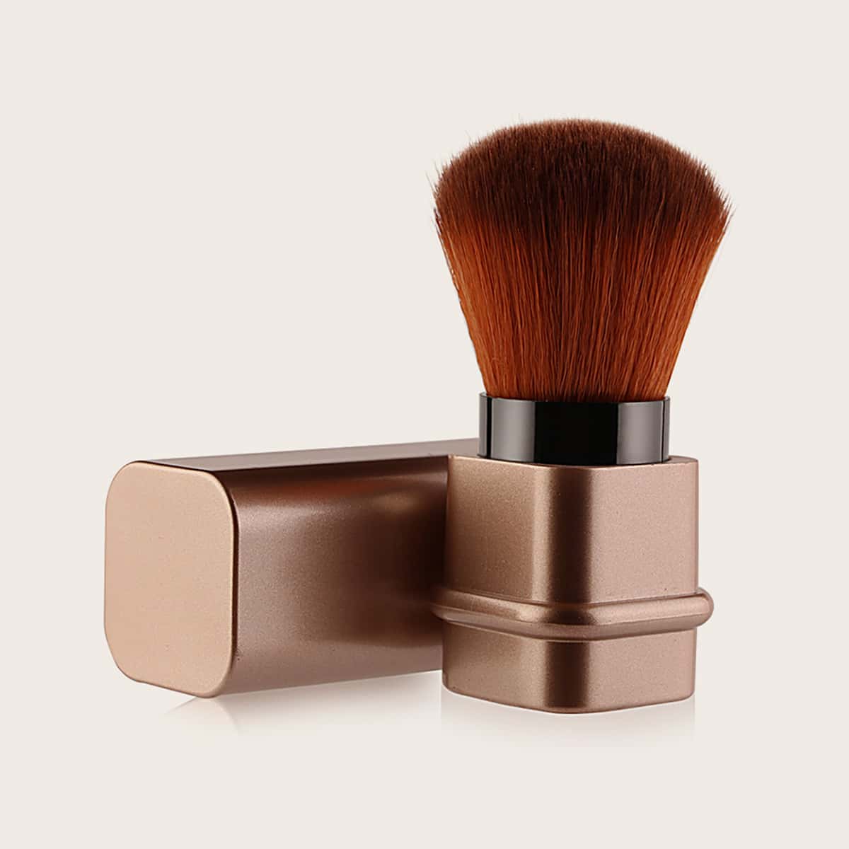 

1pc Square Telescopic Blush Brush, Gold