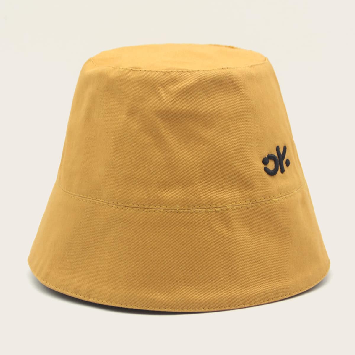 

Letter Embroidered Bucket Hat, Orange