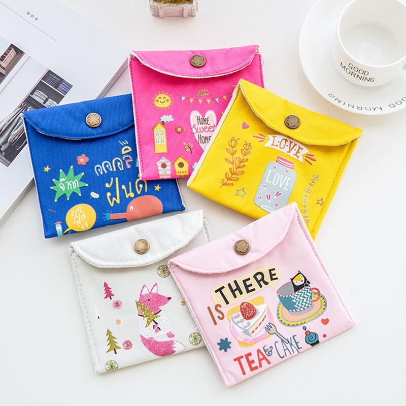 

1pc Cartoon Print Storage Pouch, Multicolor