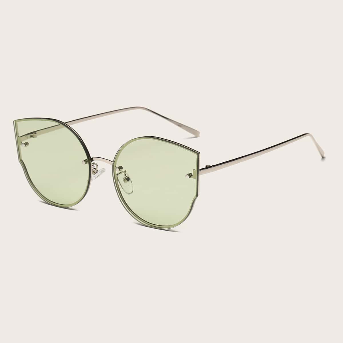 

Guys Cat Eye Metal Frame Sunglasses, Green