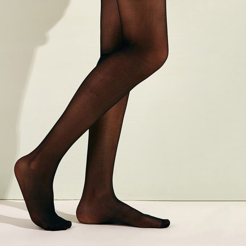 

1pair Solid Mesh Tight, Black