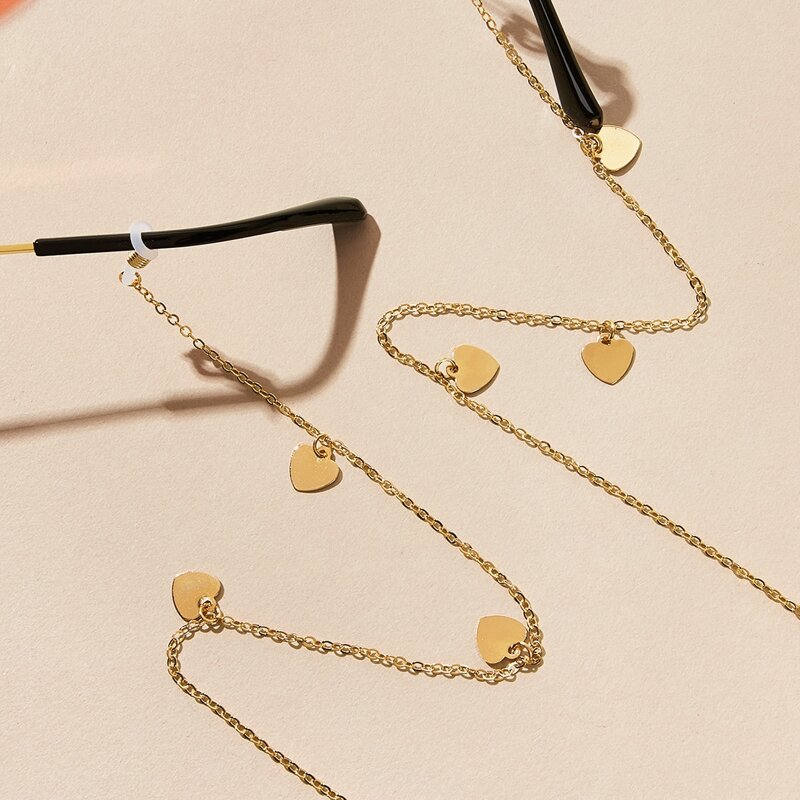 

Heart Decor Glasses Chain, Gold