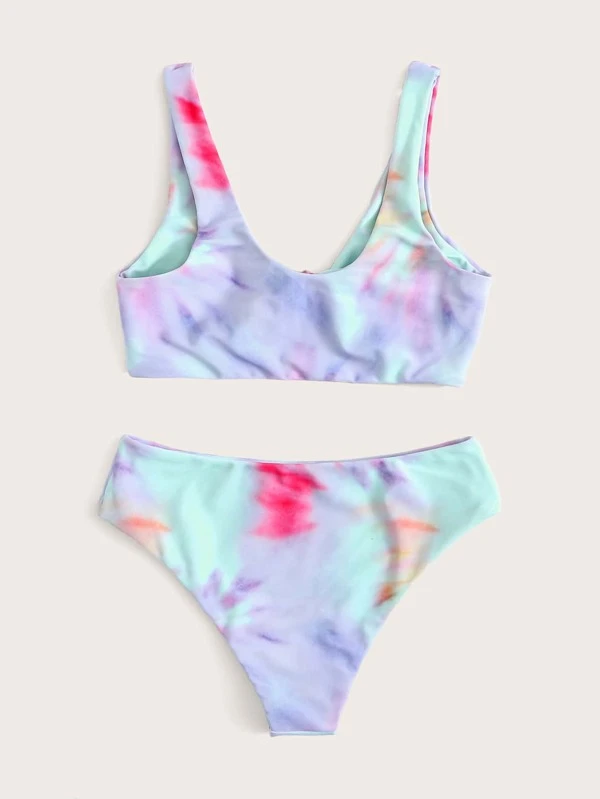 shein tie dye bathing suit