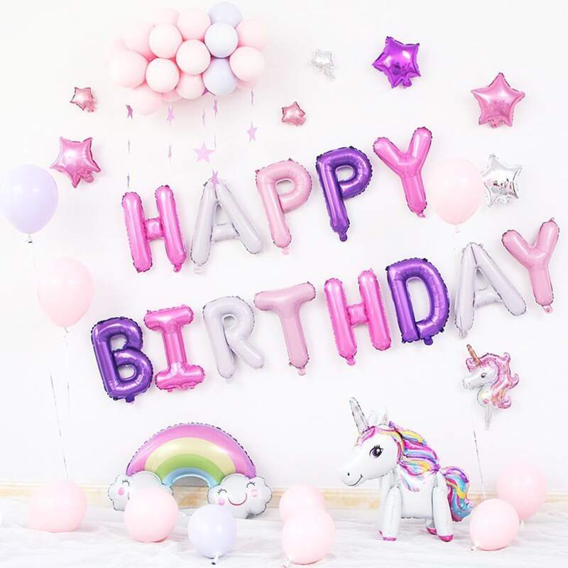 

1pc Birthday Decorative Balloon, Multicolor