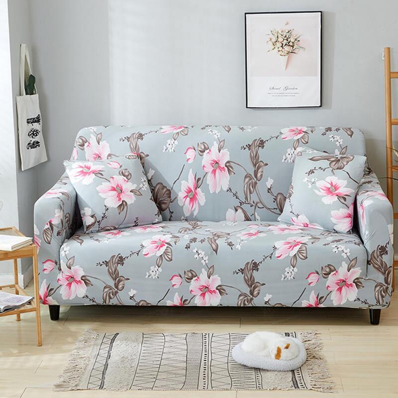 

Flower Print Stretchy Sofa Cover Without Cushion Cover, Multicolor