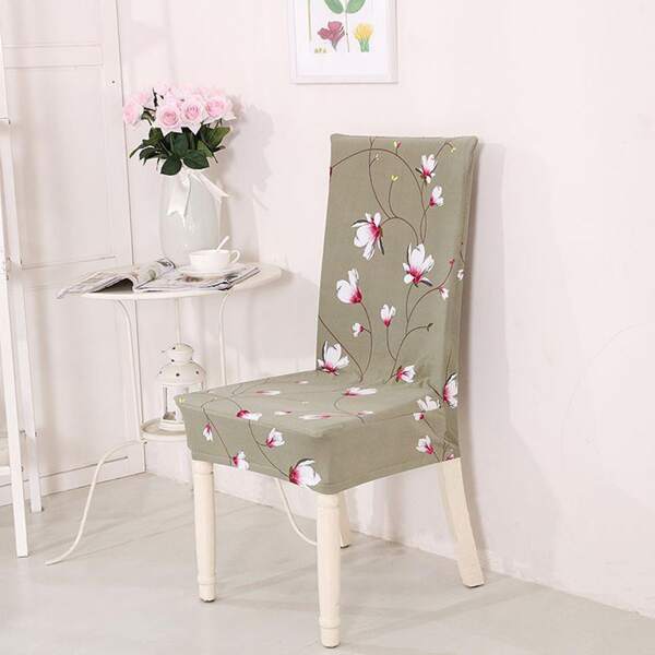 

1pc Flower Print Stretchy Chair Cover, Multicolor