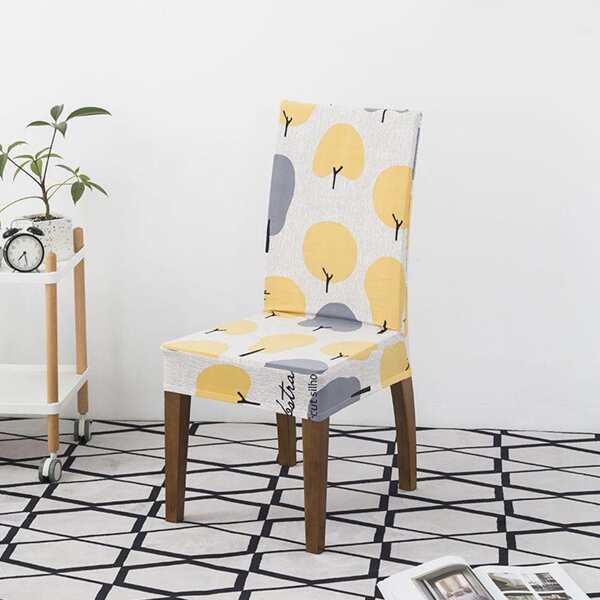 

1pc Cartoon Graphic Stretchy Chair Cover, Multicolor