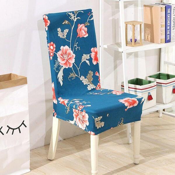 

1pc Flower Print Stretchy Chair Cover