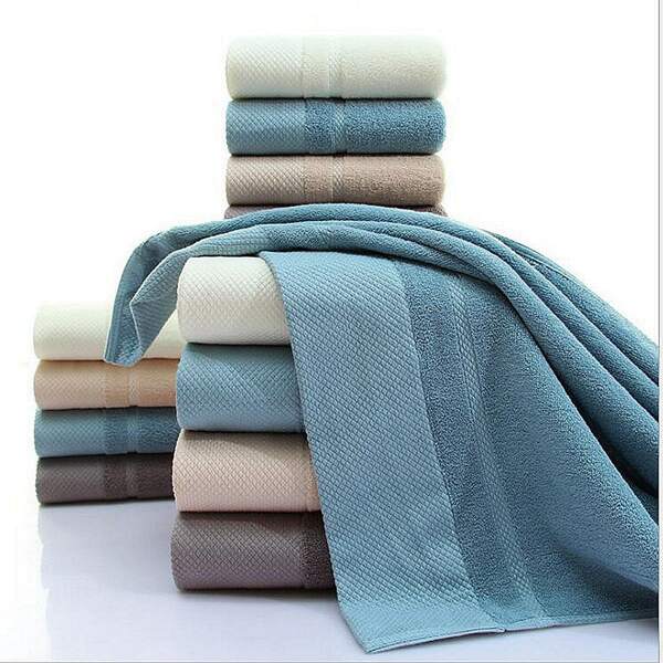 

1pc Plain Absorbent Bath Towel, Multicolor