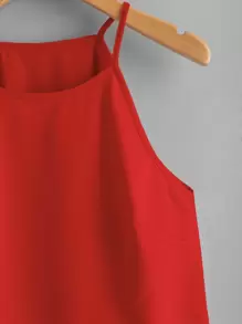 SHEIN VCAY 貝殼邊鐳射剪裁吊帶上衣