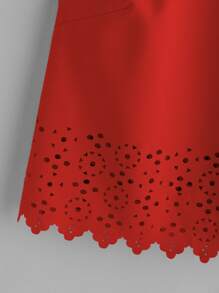 SHEIN VCAY 貝殼邊鐳射剪裁吊帶上衣