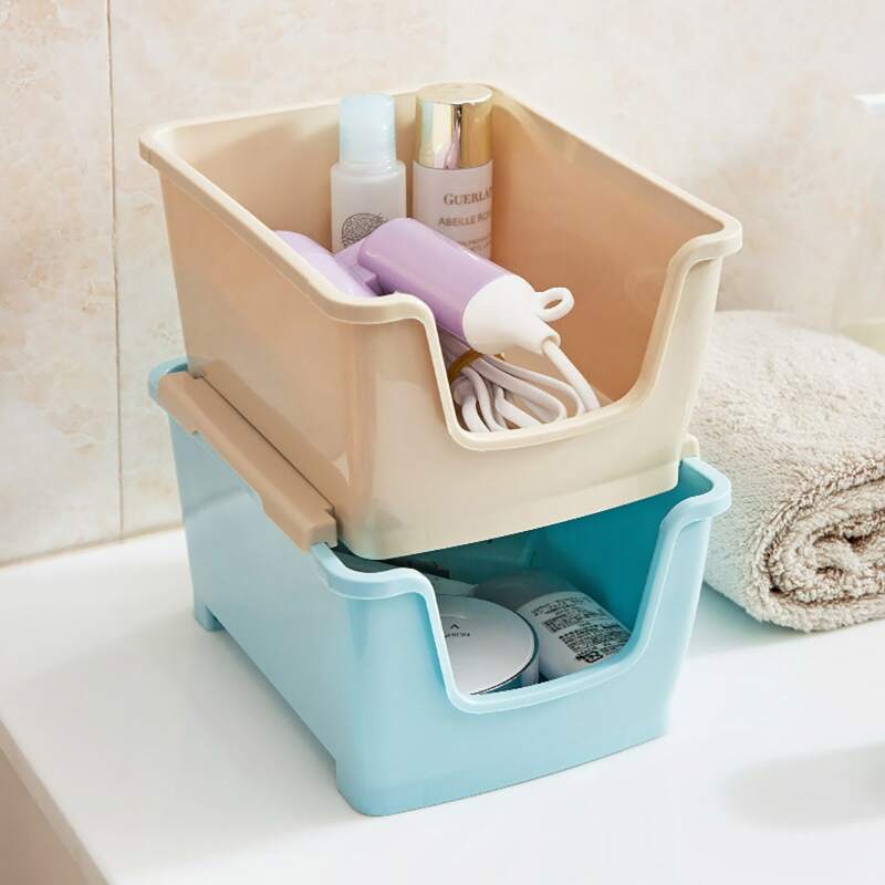 

1pc Solid Storage Basket, Multicolor