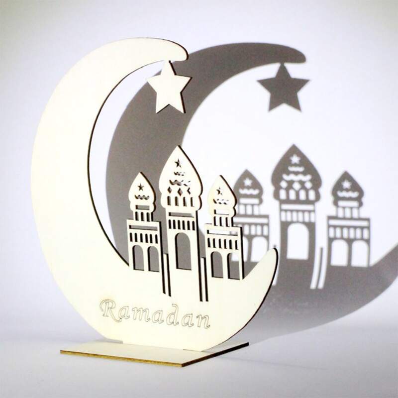 

1pc Wooden Moon & Star Decoration