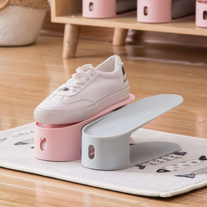 

1pc Double Layer Shoes Storage Rack, Multicolor