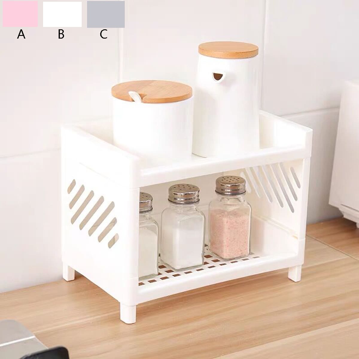

1pc Double Layer Cosmetic Storage Rack, Multicolor