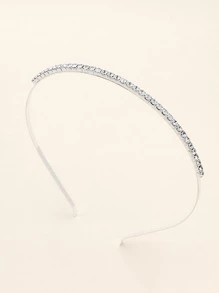 Rhinestone Decor Hair Hoop - Silver - View 2