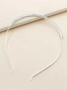 Rhinestone Decor Hair Hoop - Silver - View 4