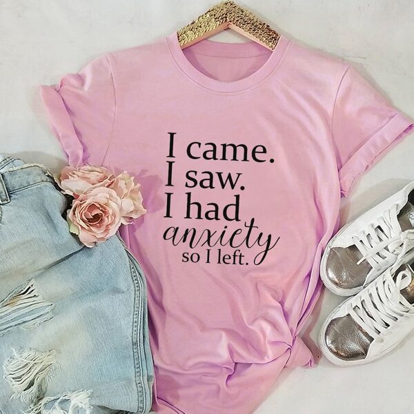 

Plus Slogan Graphic Round Neck Tee, Pink