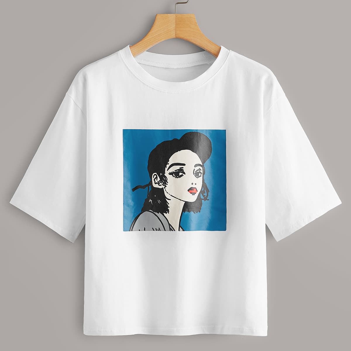 

Figure Graphic Tee, White