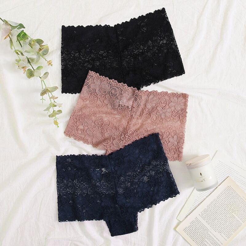 

3pack Floral Lace Panty Set, Multicolor