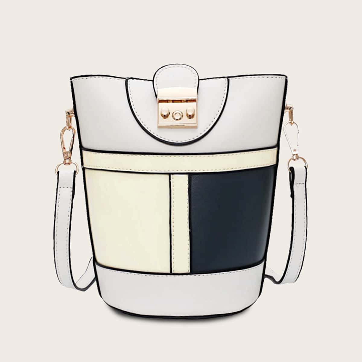 

Colorblock Bucket Bag, Multicolor